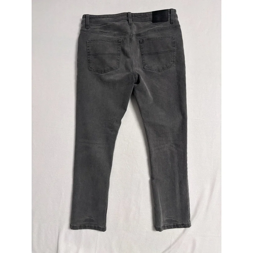 Urban Indigo 36x30 Slim Straight Jeans Gray Denim Stretch Casual‎ Skater Pants